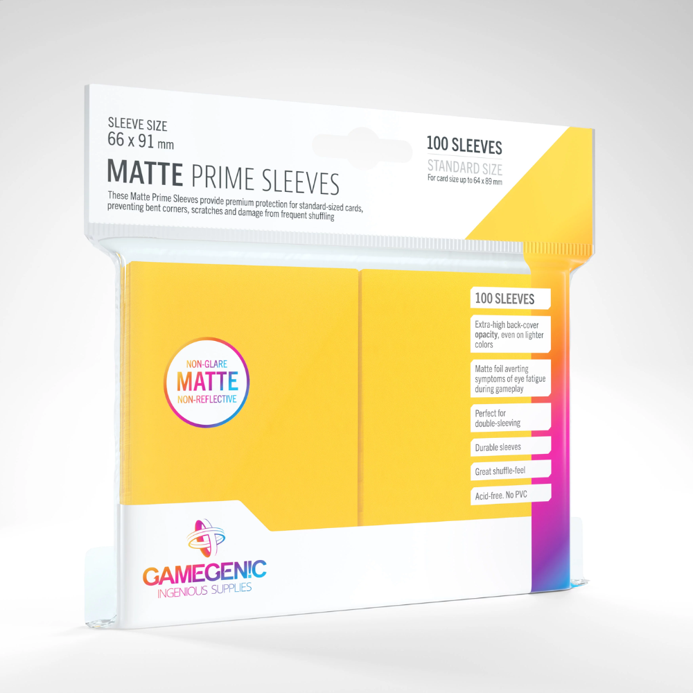 Gamegenic - Matte Prime Sleeves Standard Size (100) Gelb