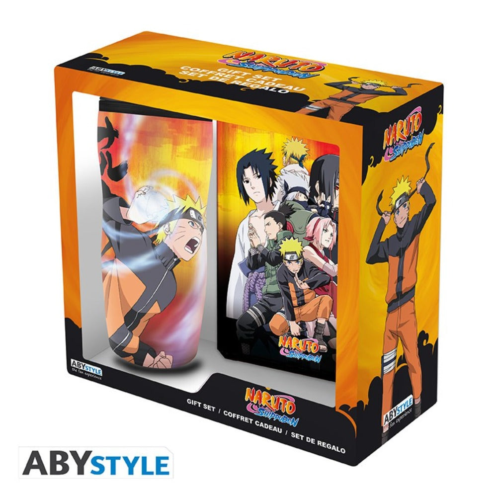 NARUTO SHIPPUDEN - Gift set Mug Tumbler + Notebook