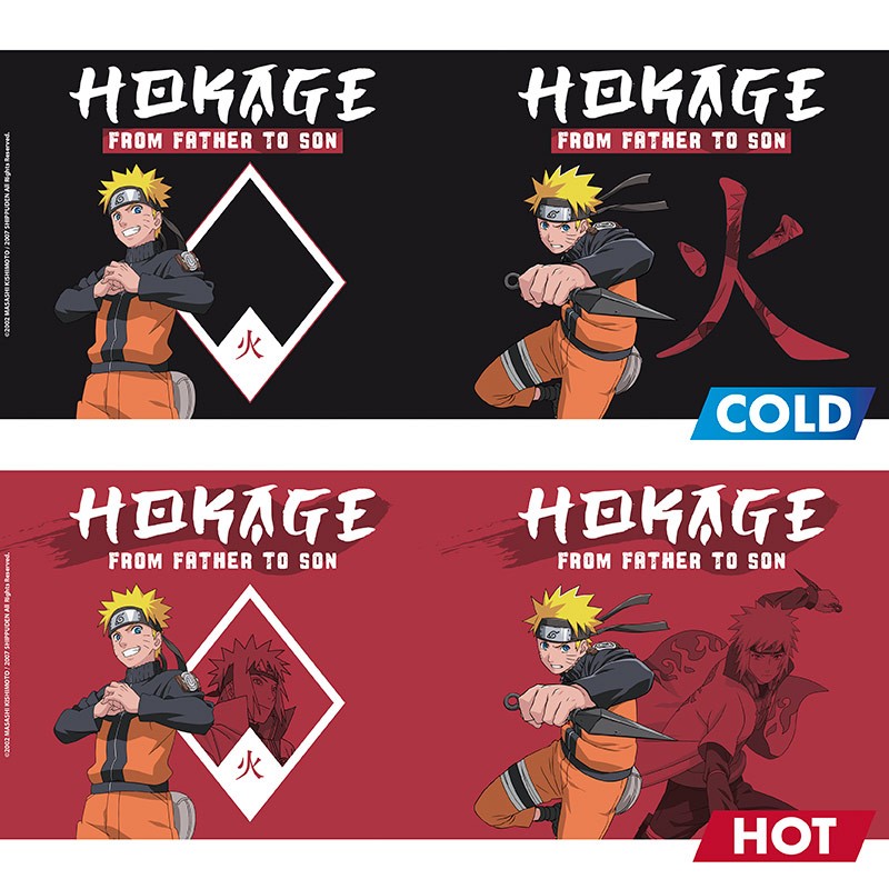 Naruto Shippuden - Mug Heat Change - 460 ml - "FROM FATHER TO SON"