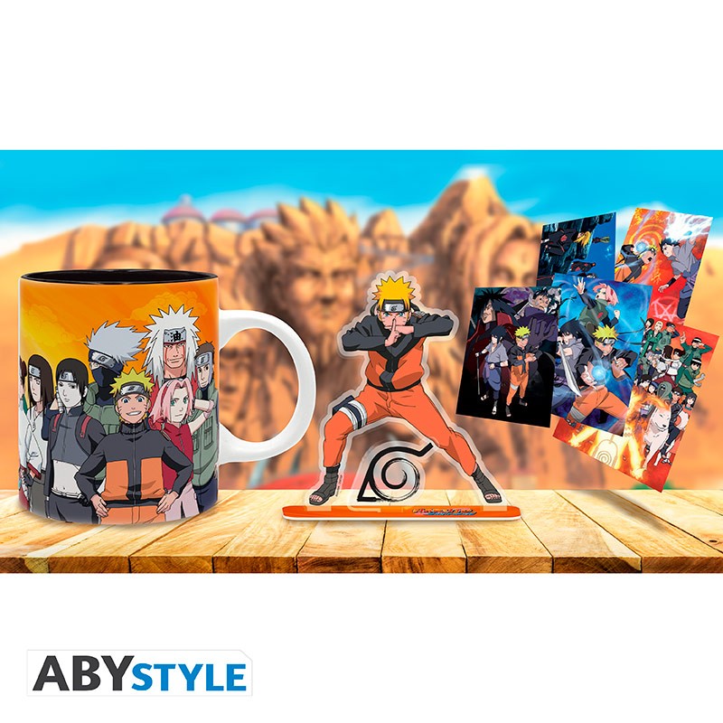 NARUTO SHIPPUDEN - Pck Mug320ml + Acryl® + Postcards "Naruto"