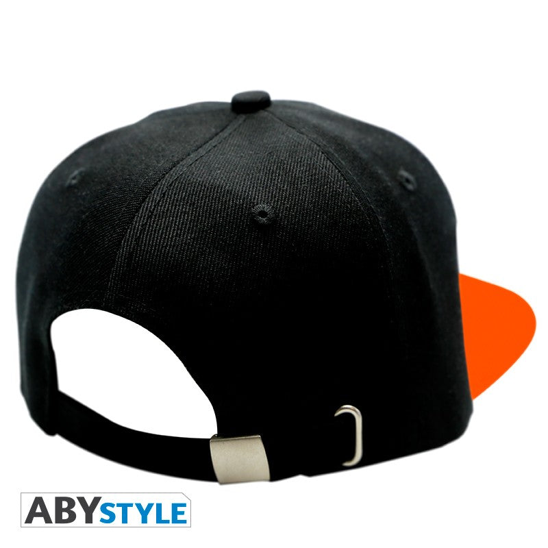 NARUTO SHIPPUDEN - Snapback Cap - Black & Orange - Konoha