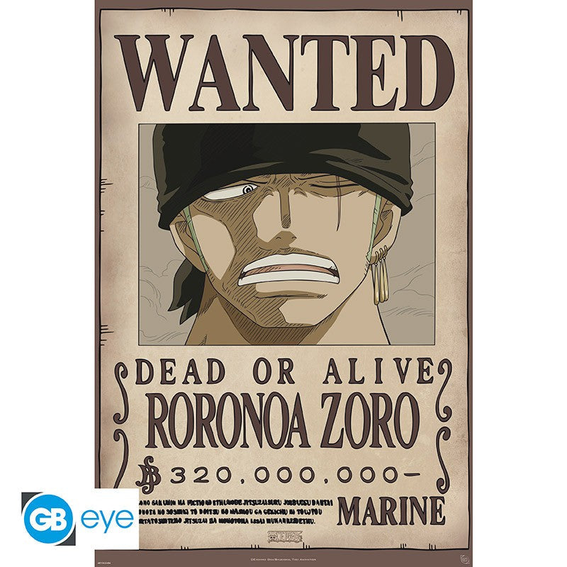 ONE PIECE - Poster Maxi 91.5x61 - Wanted Zoro new