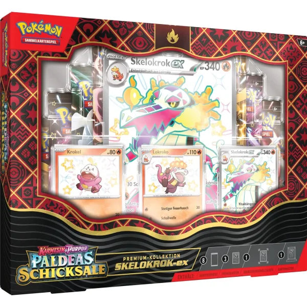 Pokémon Karmesin & Purpur Paldeas Schicksale - Premium-Kollektion Skelokrok-ex - DE