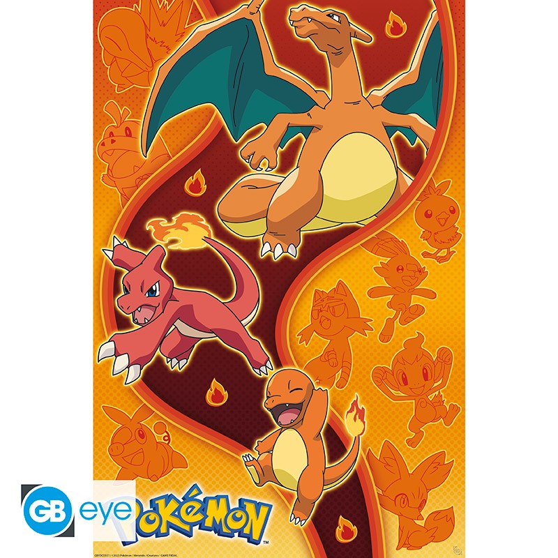 POKEMON - Poster Maxi 91.5x61 - Fire Type