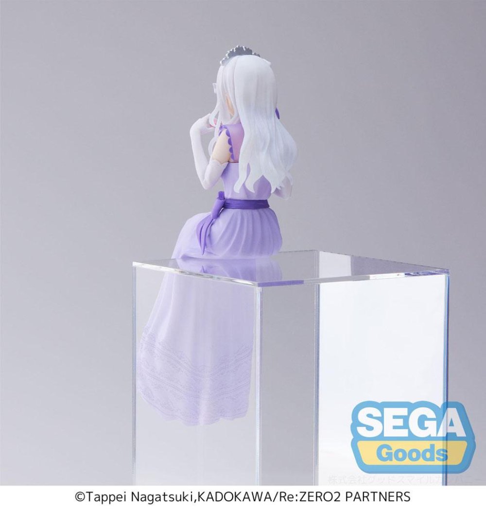 Re:Zero - Starting Life in Another World: Lost in Memories PM Perching PVC Statue Emilia (Dressed-Up Party) 14 cm