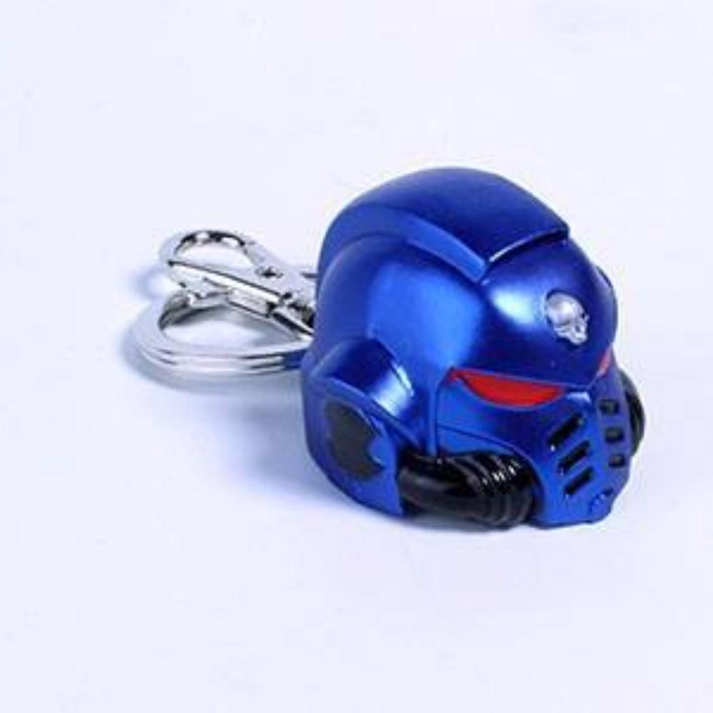 Warhammer 40K Metall-Schlüsselanhänger Space Marine Primaris Helmet Ultramarine